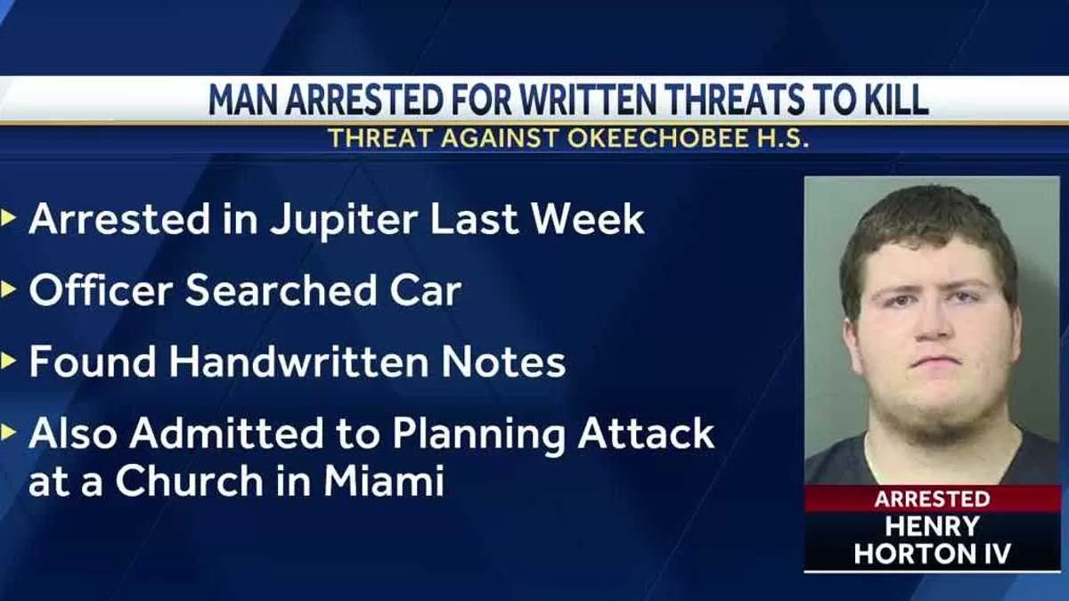 A Florida guy was arrested after being discovered with notes detailing plans to 'murder everyone' at his previous school.