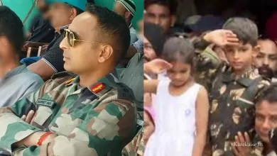 Anantnag encounter: Colonel Manpreet Singh's son salutes his father while wearing camouflage at last rituals as the country mourns