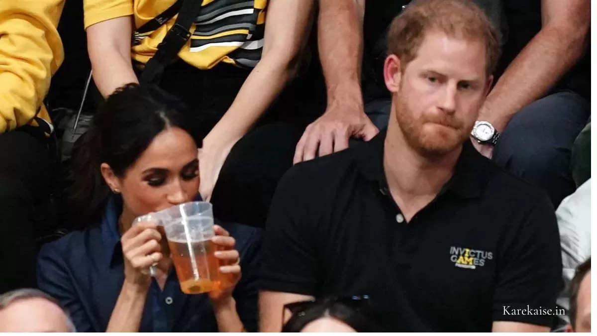 Meghan Markle celebrates Prince Harry's birthday with a drink during the Invictus Games