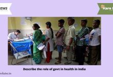 Describe the role of govt in health in india