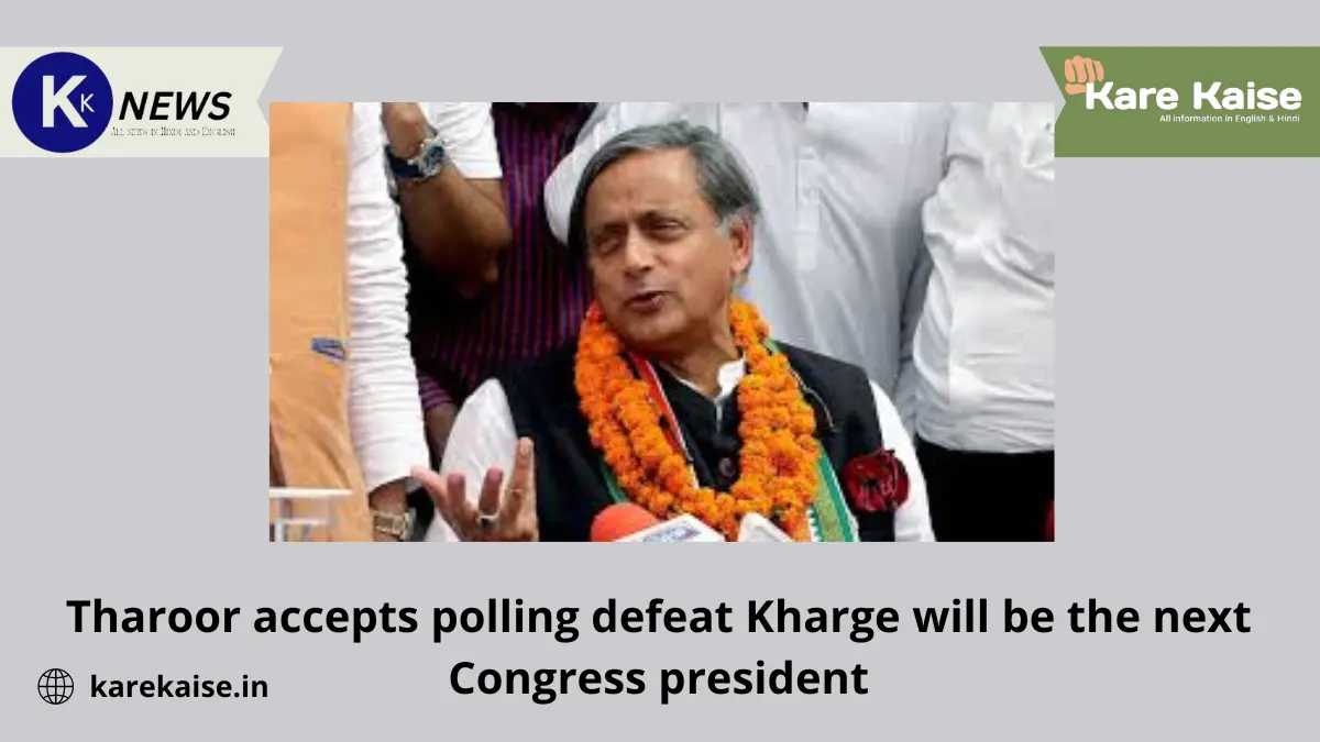 Tharoor accepts polling defeat Kharge will be the next Congress president 