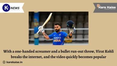 With a one-handed screamer and a bullet run-out throw, Virat Kohli breaks the internet, and the video quickly becomes popular
