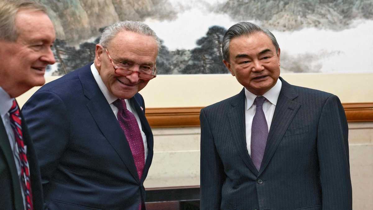 'I was really dissatisfied,' says US Senate leader during visit to China about Israel dispute.
