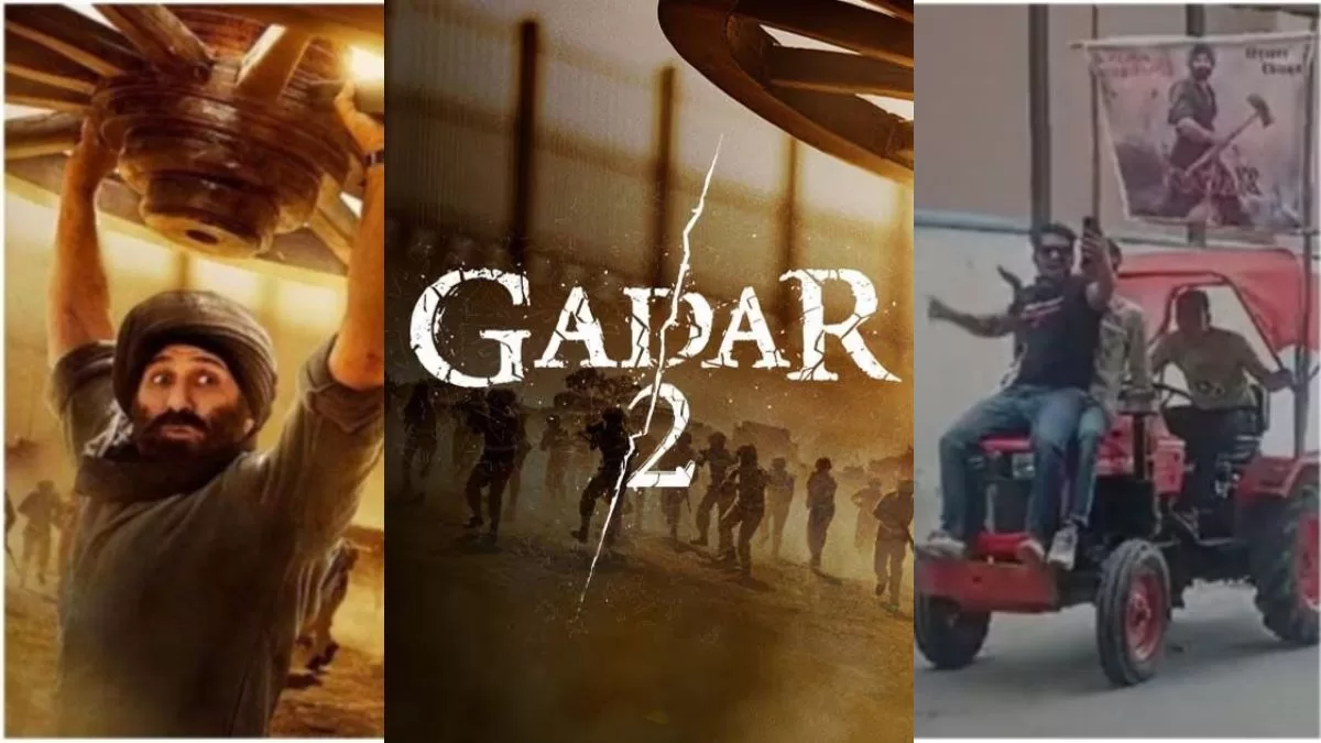 Gadar-2 के प्रशंसकों में उत्साह बढ़ा: कोई ट्रैक्टर से आया तो कोई थिएटर में नाचा—वीडियो देखें।